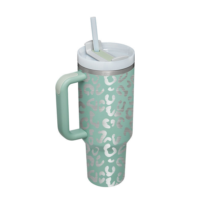 40 Oz Tumbler With Handle Straw Insulated, Stainless Steel Spill Proof Vacuum Coffee Cup Tumbler Shop DEAL Besties
