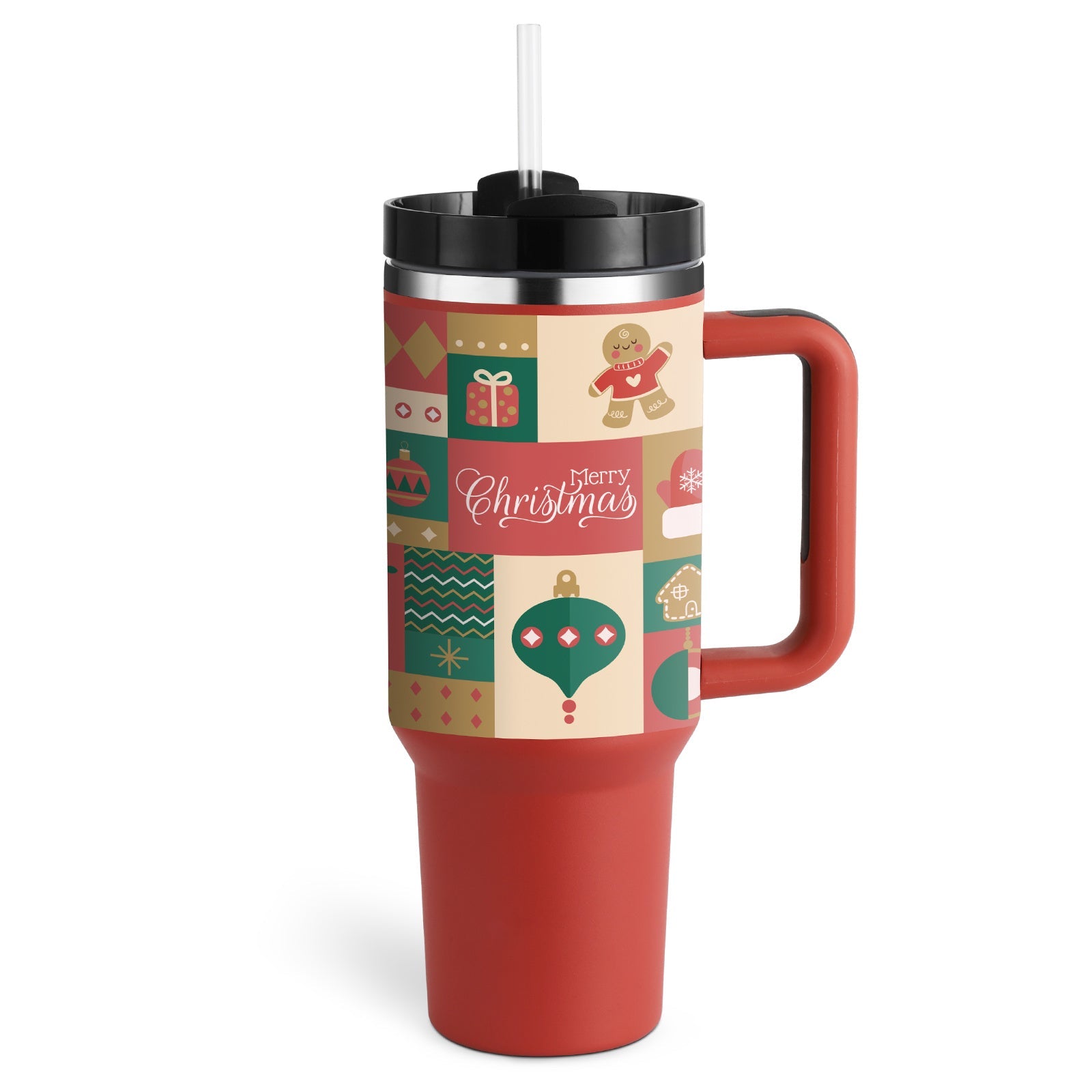 40 Oz Tumbler With Handle Straw Insulated, Stainless Steel Spill Proof Vacuum Coffee Cup Tumbler Shop DEAL Besties