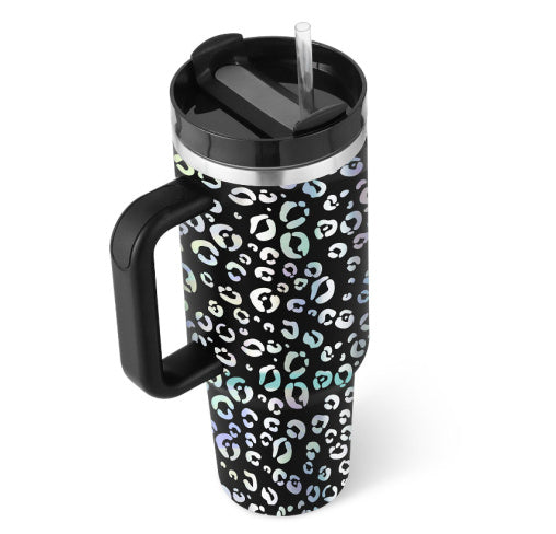 40 Oz Tumbler With Handle Straw Insulated, Stainless Steel Spill Proof Vacuum Coffee Cup Tumbler Shop DEAL Besties