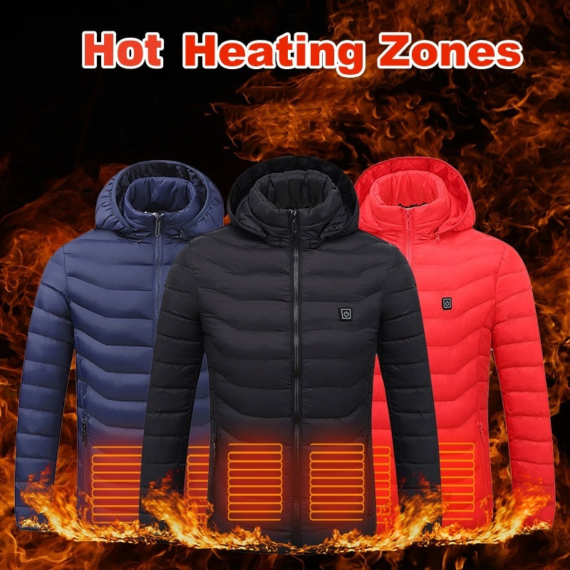 New Heated Jacket Coat USB Electric Jacket Cotton Coat Heater Thermal Clothing Heating Shop DEAL Besties