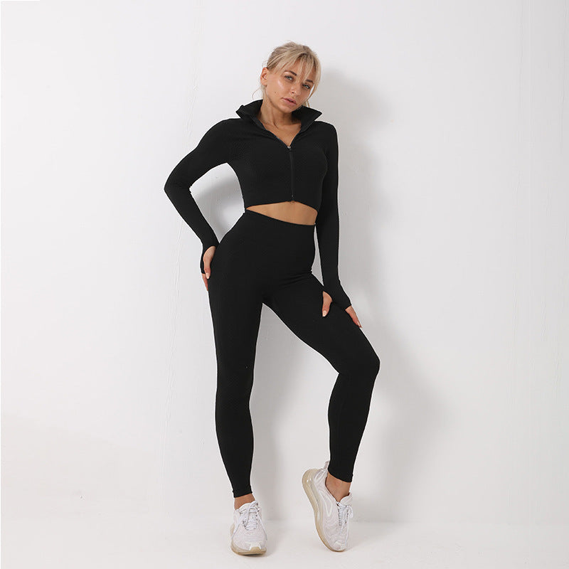 3PCS Yoga Set Seamless Sport Set Women Gym Clothing Leggings /Crop Top Sports Bra Shop DEAL Besties