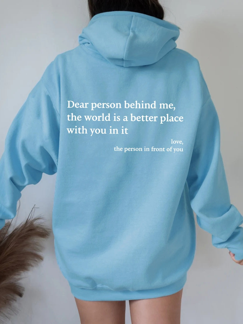 Oversized Text Hoodie Carolinap007